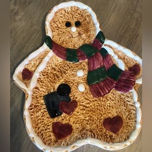 VTG Gingerbread Man Cookie Plate